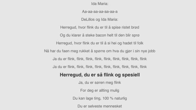 De Lillos og Ida Maria - Flink - LYRICS смотреть онлайн