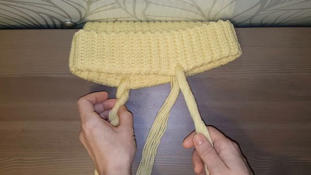 ПОЯС ШНУР витой ИЗ ПРЯЖИ (ТАКЖЕ завязки для детской шапки)
