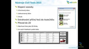 CADstudio Civil Tools 2015 do detailu - webinář