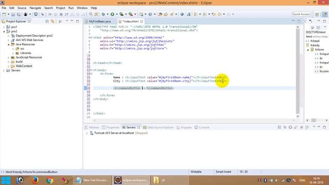 JSF Tutoral 8 : managed bean part 2 смотреть онлайн
