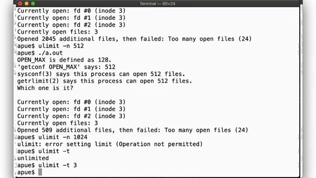 Advanced Programming in the UNIX Environment: Week 06, Segment 5 - Process Limits and Identifiers