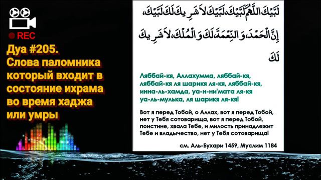 Дуа #205. Слова паломника который входит в состояние ихрама во время хаджа или умры. смотреть онлайн