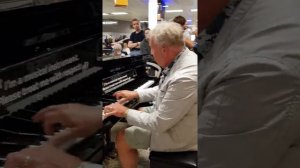 Mel Thomas entertaining at Malta airport