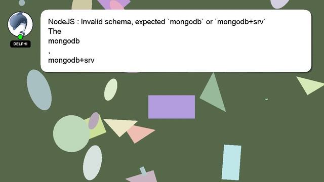 NodeJS : Invalid schema, expected `mongodb` or `mongodb+srv` смотреть онлайн