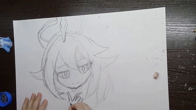 Как нарисовать Паймон. Paimon Genshin Impact