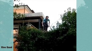 Неудачный паркур. Безбашенное видео.