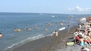 Грузия, Аджария.  На пляже в Кобулети