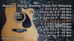 1 Hour Acoustic Guitar Backing Track with Cajon _ G Major Compilation