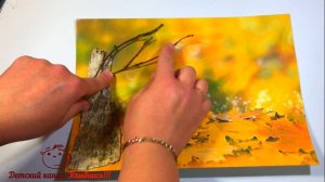 Листопад |Осенняя аппликация из природных материалов|Осенние поделки | Поделки в детский сад в школ