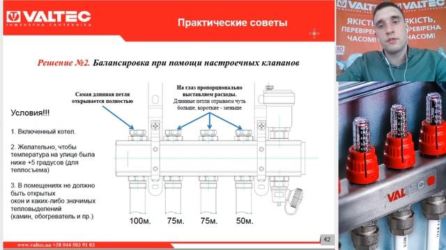 Панельно-проміневі системи опалення - водяна тепла підлога. Обладнання та його налаштування.