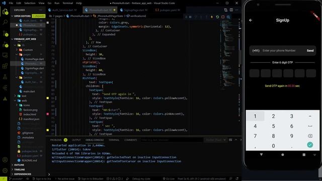 Flutter - Authenticate with Firebase with a Phone Number Using Flutter || Flutter with Firebase #07
