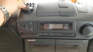 PHILIPS AZ-8304 BOOMBOX VINTAGE CD-CASSETTE  RADIO 1990