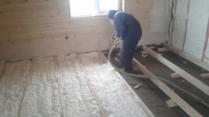 Утепление бетонного пола по лагам полиуретаном ппу
