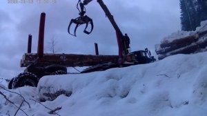 урал лесовоз,работа в лесу,зима снег,учимся,как есть так есть