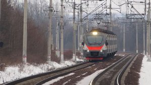Электропоезд ЭП2Д-0006 ЦППК перегон Селятино-Апрелевка 16.02.2020