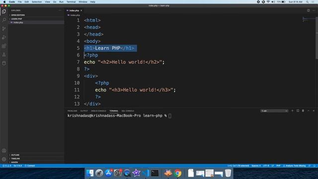 02.  Writing PHP with HTML  | Learn PHP  Malayalam | PHP Malayalam tutorials