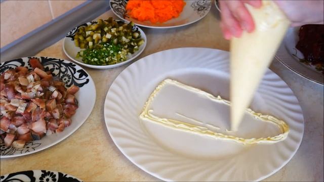 ШВЕДСКИЙ селедочный салат РЕЦЕПТ салата Салат МОРКОВКА Готовим с любовью