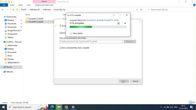 Oracle 11g Installation on Windows