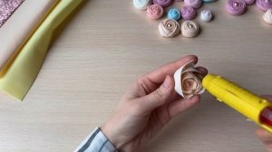 Зефирки Розочки из фоамирана Повязка на голову Eva foam sheets flowers DIY Roses foam flower