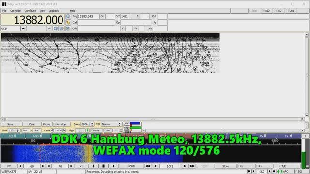 22.11.2020 14:02UTC, [Test], Тест RX-TX-10 BT (bluetooth TXD), WEFAX Hamburg Meteo, 13882.5кГц