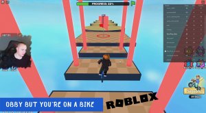 Roblox ➤ Obby But You're on a Bike ➤ Мир 1 ➤ Прохождение игры Роблокс Обби но на Велосипеде / Байке