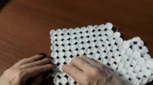 САЛФЕТКА мотивами крючком. Салфетка для начинающих.