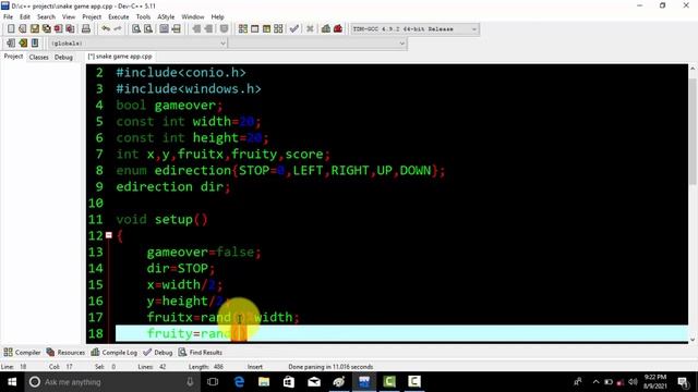 simple snake game in c++part 1:  urdu Hindi