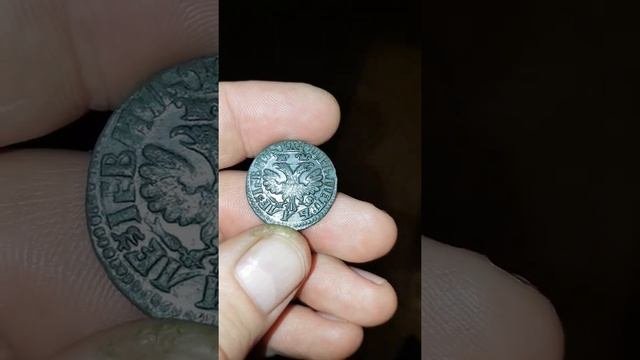 Денга 1704г. Петра Первого в уникальной сохранности!