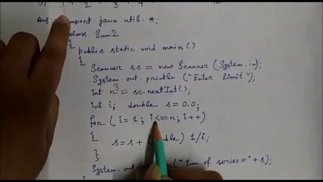 Sum of series program in java | Find 1+1/2+1/3+....+.1/n in java