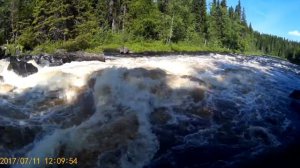 р.Кожа,водопад Падун,11июля 2017г.