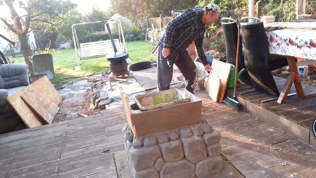 стол для гриля. из бетона. легче не придумать. смотреть онлайн