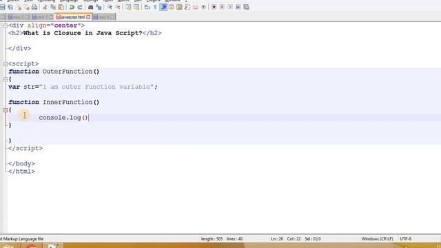 #5 What is Closure in Java Script in Hindi