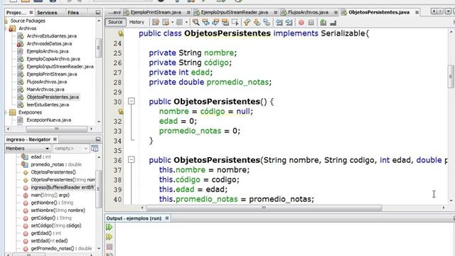 237 Objetos persistentes interfaz Serializable en Java смотреть онлайн