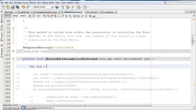 JAVA - Student Information System Project In Java Using NetBeans With Source Code | Part 31