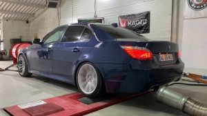 BMW E60 550i 4.8i V8 Stage 1 sound on dyno