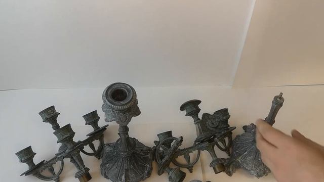 Оловянный подсвечник на 4 свечи. Обзор смотреть онлайн