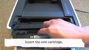HP Laserjet P2015 - Changing the cartridge