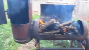 Мангал-коптильня из газовых баллонов своими руками!