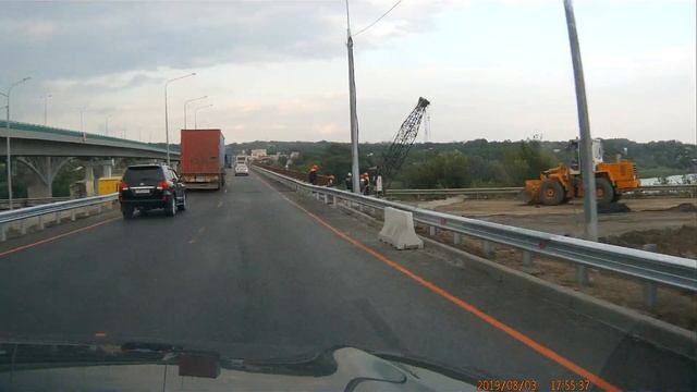 Каменск-Шахтинский. Временный стальной мост. Август 2019. смотреть онлайн