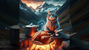 кот готовить индейку
