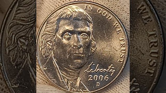 Стоимость монеты 5 центов 2006 года. США. Монетный двор Денвер