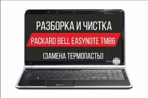 Разборка и чистка ноутбука Packard Bell EASYNOTE TM86
