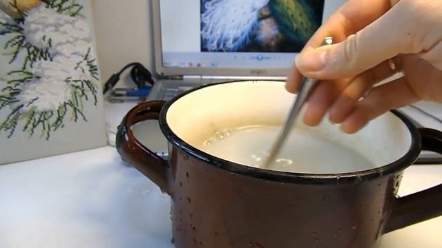 Как накрахмалить канву? смотреть онлайн