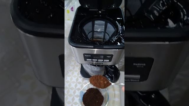 Сварила отличное кофе из сведего молотого кофе)обзор кофеварки kitfort KT-719) смотреть онлайн