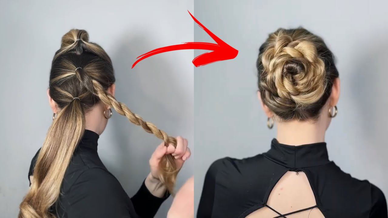 Красивая элегантная причёска из жгутов! Easy elegant hairstyle tutorial