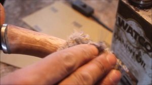 Нож с рукоятью из карельской березы Сквозной монтаж ножа