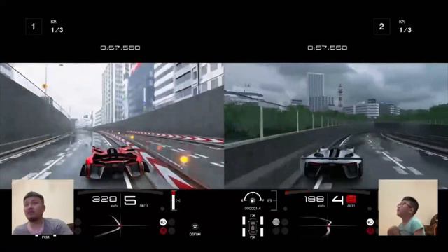 Играю в Gran Turismo с папой. Кто победит? Гоняю на Taycan смотреть онлайн
