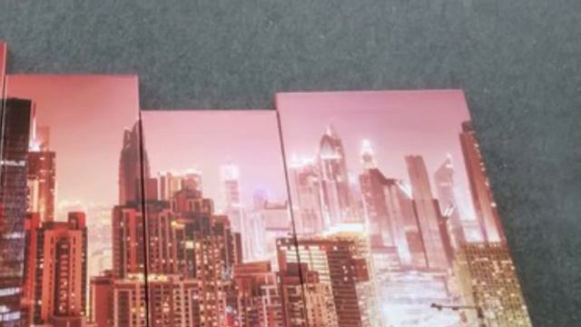 Модульная картина Ночной город на холсте. Diva Kartina смотреть онлайн