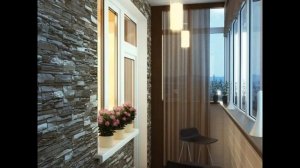 Идеи интерьера для лоджии и балкона | Декоративный камень