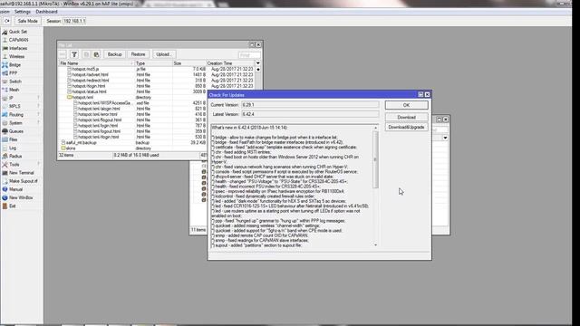 MikroTik Tutorial no: 4 - Upgrade RouterOS & Firmware version смотреть онлайн